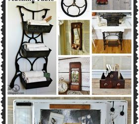 salvaged antique sewing machine projects, home decor, painted furniture, repurposing upcycling, rustic furniture