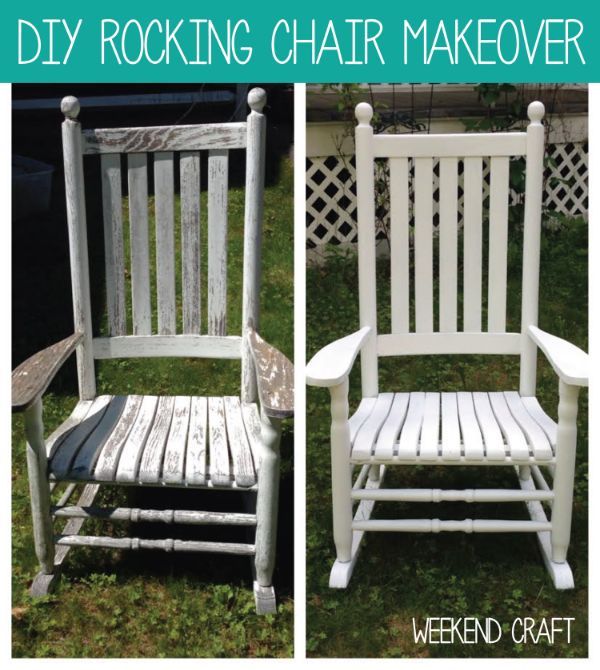 diy rocking chair makeover, outdoor furniture, painted furniture
