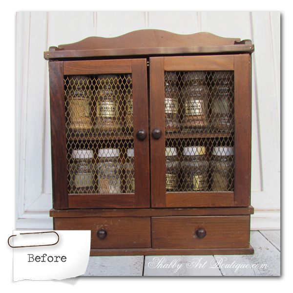 from grotty old spice rack to shabby sprinkles cabinet, painted furniture, storage ideas
