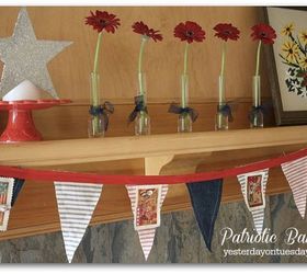 4th of july banner 4thofjuly, fireplaces mantels, patriotic decor ideas, seasonal holiday d cor