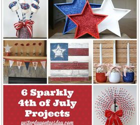 6 sparkly 4th of july projects 4thofjuly, crafts, decoupage, mason jars, painting, patriotic decor ideas, seasonal holiday decor, wreaths