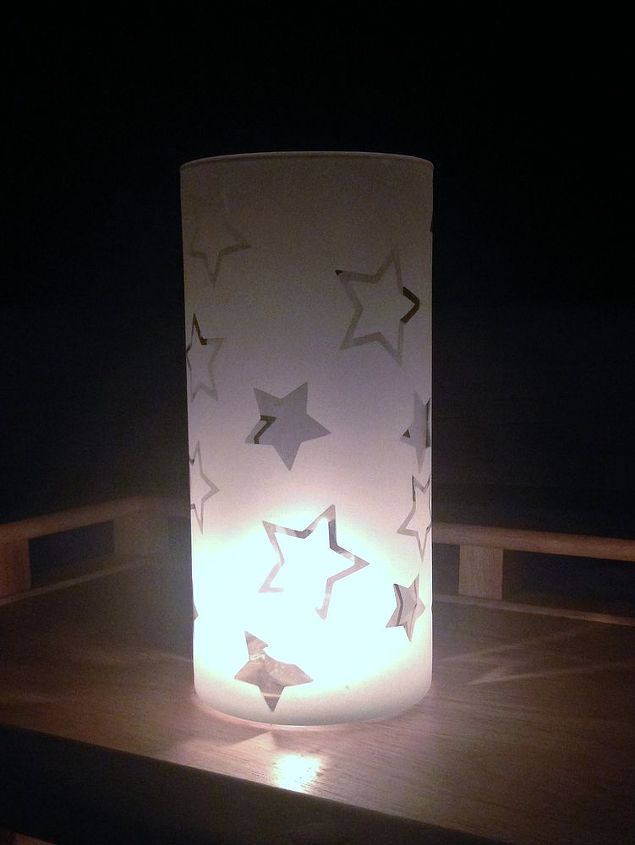 starry candle holder patriotic, crafts, patriotic decor ideas, seasonal holiday decor