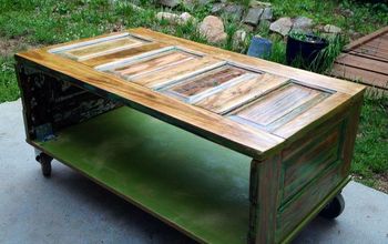 Old pocket door turned into amazing coffee table