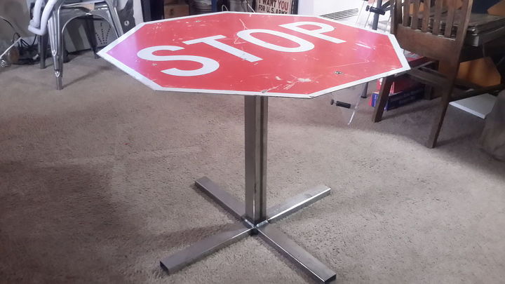 upcycled stop sign, crafts