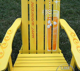 painting sunny adirondack chairs, painted furniture