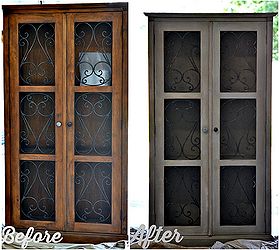 french inspired armoire makeover, painted furniture