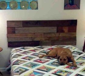 scrap wood turned into headboard, bedroom ideas, repurposing upcycling, woodworking projects