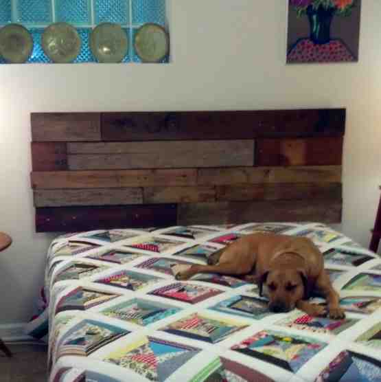 scrap wood turned into headboard, bedroom ideas, repurposing upcycling, woodworking projects