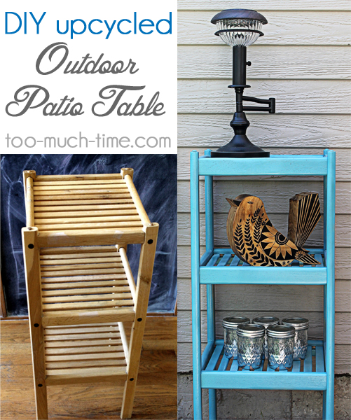 diy outdoor end table, outdoor furniture, outdoor living, painted furniture