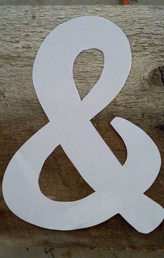 chunky rustic ampersand, crafts, home decor, woodworking projects