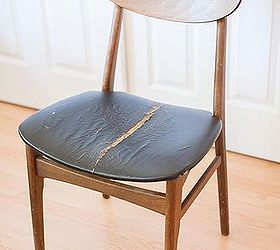 gold dipped vintage chair makeover, home decor, painted furniture