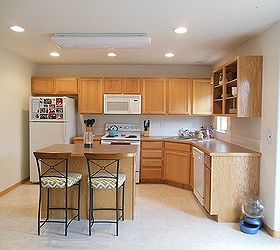 kitchen reveal dark cabinets light counters, countertops, home improvement, kitchen backsplash, kitchen cabinets, kitchen design, kitchen island