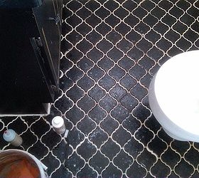 how to change the look of your tile grout for less then 30 dollars, cleaning tips, tiling, off set grout before Grout Shield