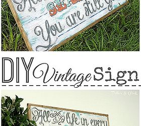 diy vintage quote sign, crafts