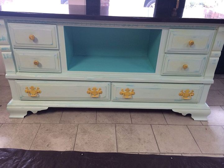 dresser repurposed into changing table, painted furniture