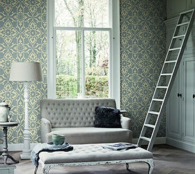 how to select the perfect wallpaper without being overwhelmed, home decor, wall decor, Elegant Silver Living Room Wallpaper R1559