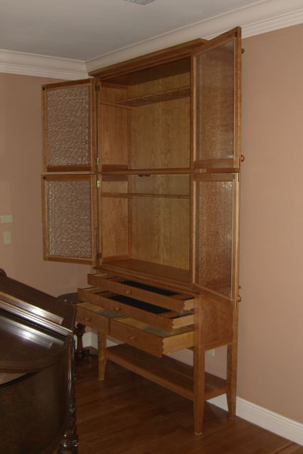 cherry violin cabinet, painted furniture, woodworking projects