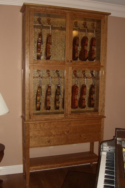 cherry violin cabinet, painted furniture, woodworking projects
