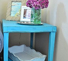 furniture upcycle side table turquoise painting refurbishing, chalk paint, painted furniture