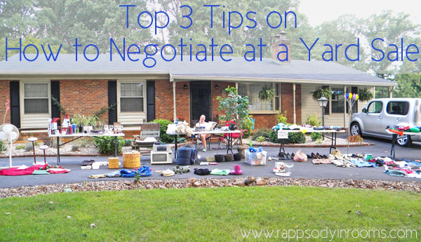 top 3 tips to negotiate at a yard sale, repurposing upcycling