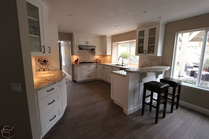 kitchen remodel with custom white cabinets, home improvement, kitchen backsplash, kitchen cabinets, kitchen design