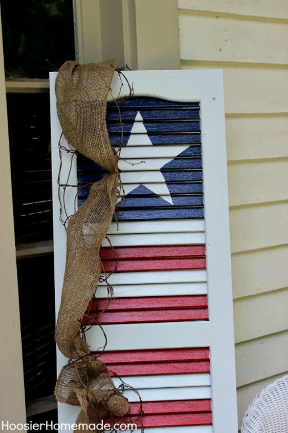 turn an old shutter into a fun 4th of july decoration, patriotic decor ideas, seasonal holiday d cor