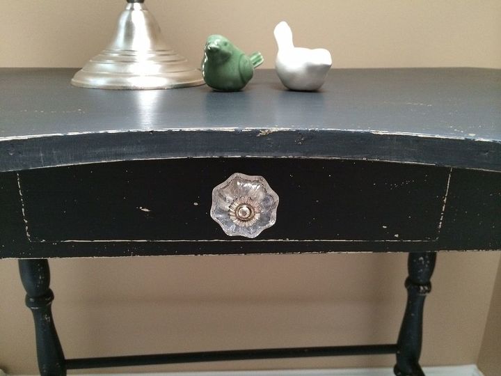 little black vanity desk, painted furniture