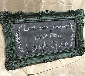 repurposed picture, chalkboard paint, crafts, repurposing upcycling