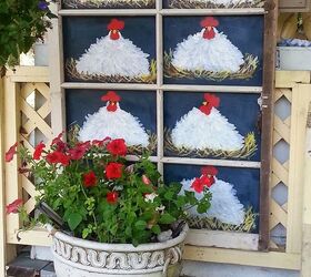 hanging chicken coop made from old window, porches, repurposing upcycling, windows