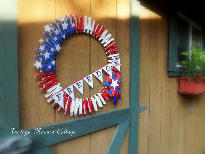 patriotic freedom wreath, crafts, patriotic decor ideas, seasonal holiday decor, wreaths