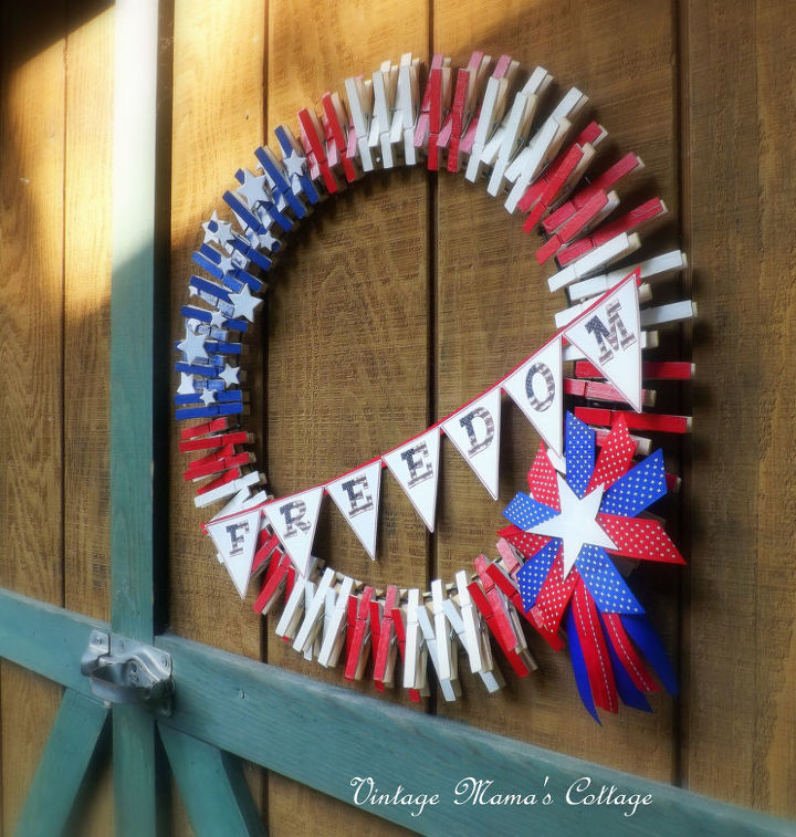 patriotic freedom wreath, crafts, patriotic decor ideas, seasonal holiday decor, wreaths