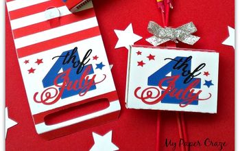 Red, White & Blue Matchbox Cover With Free Silhouette Cut File