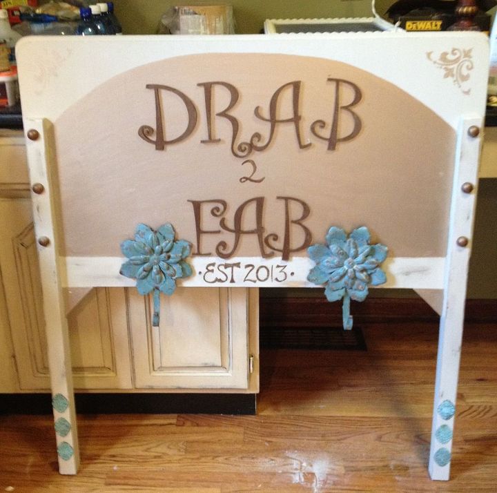 re purposed twin headboard, painted furniture, repurposing upcycling, shabby chic