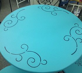 ice cream parlor set, chalk paint, painted furniture, Top of table