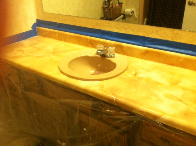 Painted Bathroom Countertop Before And After Hometalk