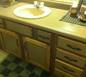 painted bathroom countertop before and after, bathroom ideas, countertops, painting
