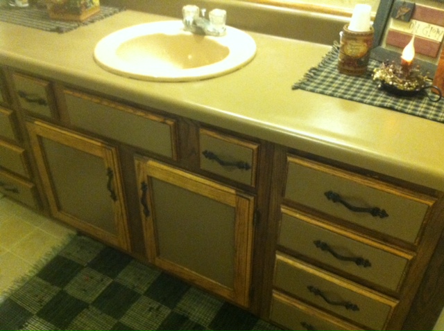 painted bathroom countertop before and after, bathroom ideas, countertops, painting