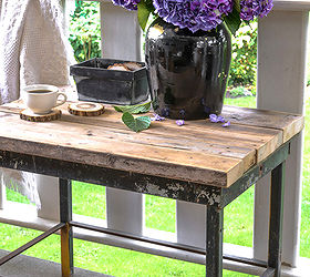 an instant solid wood 2x4 tabletop that lured me away from my work, outdoor furniture, outdoor living, painted furniture, patio, rustic furniture