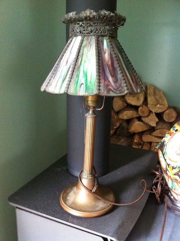 q antique lamps, lighting, repurposing upcycling, Tiffany
