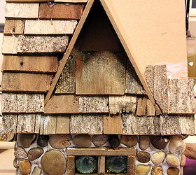 a stone cottage birdhouse, crafts