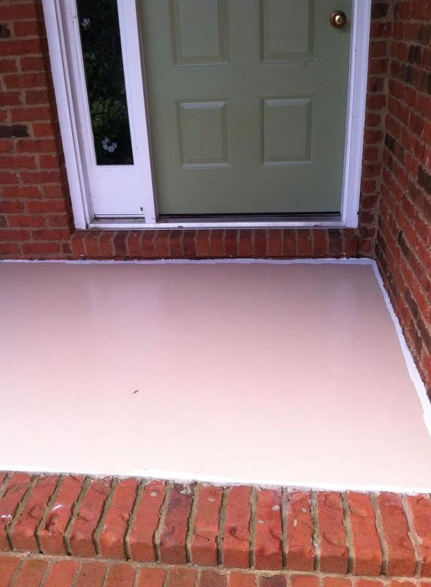 Front Porch Faux Tile Hometalk Front Porch Faux Tile Diy Flooring Porches