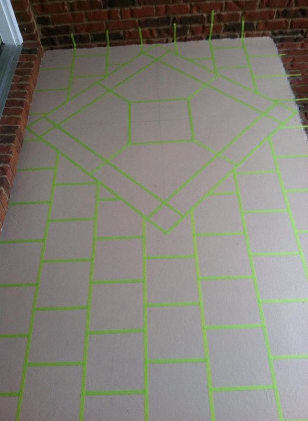 front porch faux tile