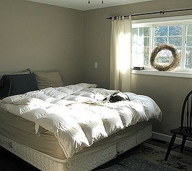 from a burn pile mess to a white bedroom sanctuary for less, bedroom ideas, home decor, painted furniture, repurposing upcycling
