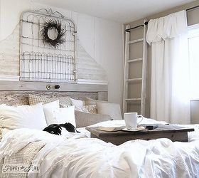 from a burn pile mess to a white bedroom sanctuary for less, bedroom ideas, home decor, painted furniture, repurposing upcycling