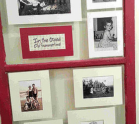 use an old window for a memory gallery, doors, home decor, real estate, wall decor