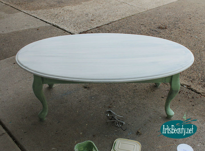 big lots coffee table turned lake shore cottage coffee table, painted furniture
