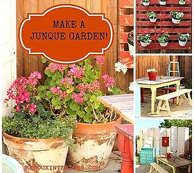 Outdoor Patio and Garden.  Make from 100% recycled junk