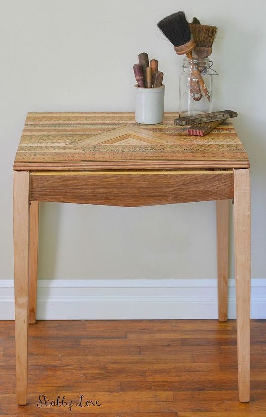 triangle yardstick table, painted furniture, repurposing upcycling, woodworking projects
