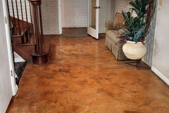 residential flooring stained concrete project, concrete masonry, flooring, painting