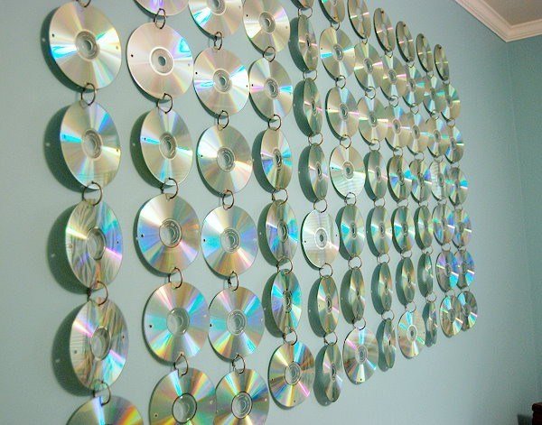 colgante de pared con cd para la habitacion de los adolescentes